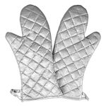 RITZ Food Service CLOMS26SL-1 Professional Non-Stick 350 Degree Silicone Oven Mitt, 16-inch, Silver