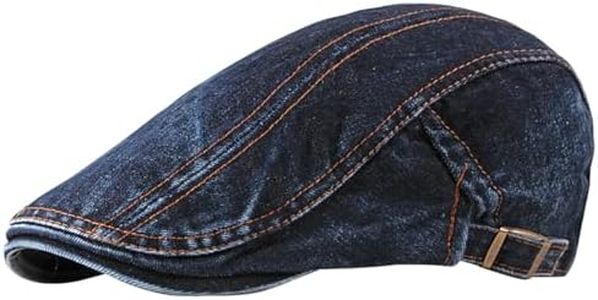 meioro Women Denim Newsboy Hat Cotton Flat Cap Ivy Gatsby Driving Hunting Gatsby Cabbie Denim Hats for Men
