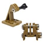 Picatinny Rails Airsoft Rail Helmet Excavator Mounts Bracket Adapter for GoPro Action Camera (2Tan)