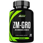 ZM-GRO - Zinc, Magnesium & Vitamin B6 ZMA 180 Capsules - Helps Support Testosterone - Promotes Muscle Strength, Recovery, Energy & Better Sleep - UK Made ZMA Tablets