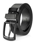 EsengNoyi Black Leather Belt for Men, Mens Casual Belts for Jeans with Single Prong Buckle (Black, S - waist 29"-31")