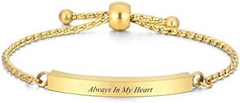 zeqingjw Heart Cremation Bracelet for Ashes Stainless Steel Urn Bangles for Ashes Memorial Keepsake Cremation Memorial Urn Bracelet - Adjustable,Free Fill Kit, Metal, stainless steel