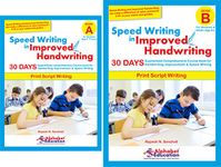 Print style writing Combo - Speed writing in improved handwriting - Book A (For 6-9 years) with Book B (For 9+ years) - 30 Days Handwriting practice book for speed writing and handwriting improvement