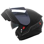 Zorax ZOR-838 Matt Black/Silver XL (61-62cm) Motorbike Helmet + Extra Dark Smoke Visor - Modular Flip up Front Motorcycle Helmet