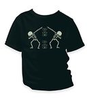 Dancing Skeleton Dab Style Glow in Dark Tshirt with Half Sleeve for Boys Design 2 (13 to 14 Years,Black)