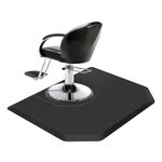 Lorvain 4’x5’ Salon Floor Mat for Anti Fatigue Barber Shop Chair Mat for Circle Chair Base Hair Stylist Beauty Floor Mats Thick Office Comfort Floor Mat for Salon & Barber Supplies (Hexagon)