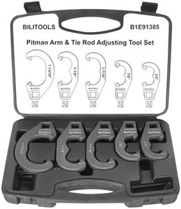 BILITOOLS 5 Piece Tie Rod Adjuster Tool Set, Steering Tie Rod End Adjusting Sleeves Adjustment Tool Kit Compatible with Chevy Ford Chrysler ect. Older Domestic Vehicles Trucks SUVs