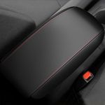 AOMSAZTO Black Armrest for 2020-2023 Corolla Toyota Leather Console Cover Red Sticehs