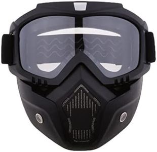SRPHERE Motorcycle Glasses Motocross Motorbike Moto Goggles Detachable Goggle (White)