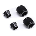 AC PERFORMANCE Black Aluminum Hardline Fitting- 4 an Female Tube Nut and Sleeve for 1/4'' 1/4 inch (6.35mm) Tube Hose Line Fitting,Pack of 2