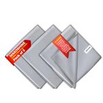 MAXOSHINE Microfiber Glass Cleaning Cloth for Glassware Windows Mirrors-Magic Cleaning Cloths Anti Scratch Dusting Cloth for Kitchen Car Specs Laptop Tv Screen Cleaning (Grey,Pack of 3)