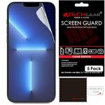 TECHGEAR [5 Pack Screen Protectors for iPhone 14, iPhone 13, iPhone 13 Pro - CLEAR LCD Screen Protector Film Guard Covers with Accessories Compatible with iPhone 13 Pro/iPhone 13 / iPhone 14 6.1"