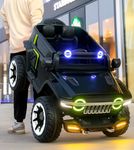 Toyify Kids Car to Drive, Rechargeable 12V Battery Operated Ride-On Car for Kids Music with R/C & Mobile App Jeep, Electric-Car, Kids Car for Boys & Girls Age 2-8 Years (4X4)