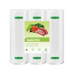 Gokilife Vacuum Sealer Bags Rolls - 3 Rolls 20 x 600 cm Sous Vide Bags, BPA Free, Durable Commercial Customized Size Food Bags for Food Storage and Sous Vide Cooking