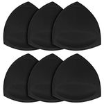 TopBine Removable Bra Pads Inserts Women's Comfy Sports Cups Bra Insert for Bikini Top Swimsuit (A/B Black)