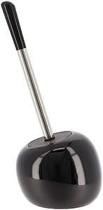 PISE Freestanding Black Toilet Brush and Holder Set