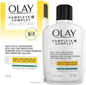 Olay Complete+ Daily Facial Moisturizer with Sunscreen SPF 40, Fragrance-Free, 177 ml
