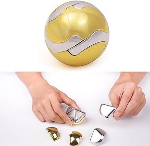 Metal Jigsaw Puzzles 3D-Toys for Adults: Brain Teaser Box Puzzle Cool Gadgets Cube Toy for Kids Teens Children, ADHD Tools Stress Relief Christmas Office Home Ball