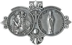 Fanhostco Saint St Christopher Medal for Car, Auto Car Sun Visor Clip, Bless Driving Safety Gift for New & Old Drivers Teens Girls Men