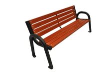 PRIMARIO GRANDE Garden Bench - Garden Furniture Powder-Coated Steel & Wood Slats - Outdoor Bench 350kg Load Capacity - Outdoor Furniture Weather Resistant (Primario Mahogany, 100cm-Seat Length, CE)