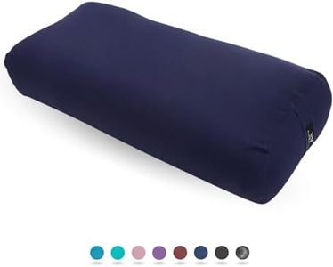 Everyday Yoga Premium Bolster, Soft & Supportive Meditation Pillow with Carry Handle, Lightweight Cushion, True Navy - Rectangular