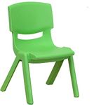 SIGNATRON Plastic Strong and Durable Kids Chair for Studying Dining Home Virgin Material Kids Chairs with Backrest for 2 to 5 Years | Chairs for Kids Sustain Upto 100 KG (Green - Heart)