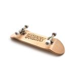 SPITBOARDS 32 mm Fingerboard Complete Real Wood Set-Up (Pre-Assembled, 5-Layers), Trucks with Nuts, Bearing Wheels, Foam Grip Tape, Deck: Maple Wood, Trucks: Silver, Wheels: White