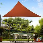 HIPPO Shade Sail 16FTX16FTX16FT 150 GSM Sun Shade 85% UV Block for Canopy Cover, Outdoor Patio, Garden, Pergola, Balcony Tent (Brown, Customized, Pack of 1)