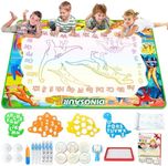 Jasonwell Aqua Water Doodle Mat 60x40 Inches Extra Large Magic Drawing Doodling Mat Coloring Mat Educational Toys Gifts for Kids Toddlers Boys Girls Age 2 3 4 5 6 7 8 Year Old (Dinosaur)
