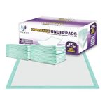 PureNexus Health Disposable Underpads 36” x 36” (50-Count) Incontinence Pads, Chux, Bed Covers, Puppy Training Pads, Pee Pads for Babies, Kids, Adults