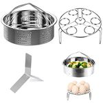 3 Pcs Set Steamer Rack Set, Accessories Including Divider Steamer Rack, Stainless Steel Steam Basket, Egg Steamer Rack, for 3/5/6 litre Pressure Cooker, for Vegetables, Eggs, Meat, Desserts