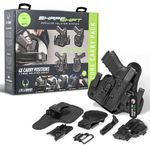 Alien Gear Shapeshift 4 in 1 Holster - IWB, Appendix, OWB Paddle, and OWB Belt Slide Included - Concealed and Open Carry - Tuckable - Right Hand Draw - S&W Shield 9