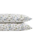 Laura Ashley Home - Pillowcase Pair - 100% Sateen Cotton, Soft & Silky, Envelope Closure, Spring Bloom, 21'' x 32''