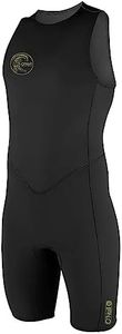 O'Neill Men's O'Riginal 2mm Back Zip Sleeveless Spring Wetsuit, Black, Large