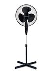UR CHOICE 16 Inch Pedestal Fan, 140cm Height Adjustable Standing Oscillation Floor Fan with 3 Speed Settings, Powerful Quiet Cooling Fan for Home, Bedroom, Office, Black