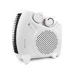 KARRMA | Portable Fan Heater 2KW White | 2000W Fan Heater Portable Compact Lightweight | Electric Fan Heater With 2 Adjustable Temperature Overheat Protection | Rectangle Designed