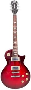 KGD Electric Guitar, Mahogany Body & Neck, 22 Fret Rosewood Fingerboard, 6-String Professional Fixed Bridge,Professional/Full Size/Electric Guitars for Adults (red)