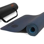 Boldfit Yoga Mat for Women and Men with Cover Bag TPE Material Extra Thick Exercise Yoga Mat for Men for Workout, Yoga, Fitness, Exercise Mat Anti Slip Mat, Yoga Mat 6mm Gym Mat Dark-Light Blue