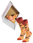 Rainbow Socks - Women Men Pizza Socks Box - Seafood - 1 Pair - Size 12-14