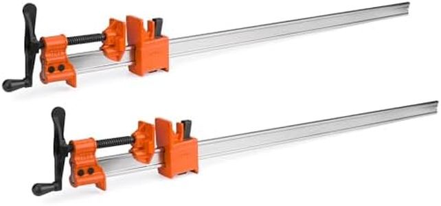Jorgensen 36-Inch I-Bar Clamp, Industrial Heavy-Duty Steel Bar Clamps for Woodworking and Metalworking, 7000 lbs Clamping Force, 2-Pack