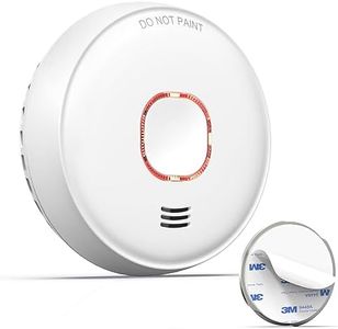 Jemay Smoke Detector, Fire Alarms Smoke Detectors with Advanced Photoelectric Technology, Smoke Alarm with LED Indicator & Silence Button, Replaceable Battery Included, 1 Pack