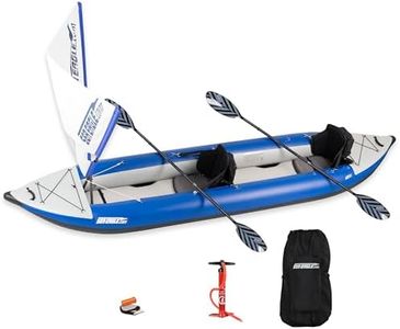 Sea Eagle 420X Explorer Inflatable Kayak- Fishing, Touring, Camping, Exploring &White Watering-Self Bailing, Removable Skeg, Drop Stitch Floor (420X QuikSail Package)