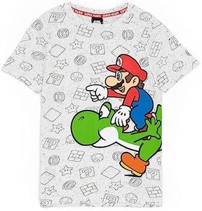 Super Mario Nintendo and Yoshi Boy's Kids Grey Character T-Shirt Top 5-6 Years