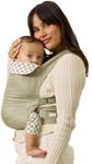 Solly Baby Soft Buckle Carrier, Buttery Soft Baby Carrier Infant to Toddler 10-45 Lbs., Ergonomic Design, Lightweight & Breathable Linen, Front & Back Carry, Baby Carrying Essential, Sage Chequer