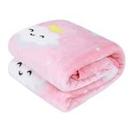 TILLYOU Micro Fleece Plush Baby Blanket Soft Crib Blanket for Toddler Bed, Fuzzy Cozy Winter Warm Kids Blanket for Daycare or Preschool, Fluffy Flannel Nap Blanket Oversized, 39ââ‚¬Âx47ââ‚¬Â Pink