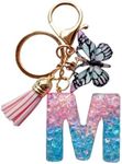 Cute Initial Letter Keychains for W