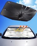 Mulor Sunshade for Car Windshield Foldable Sunshade Umbrella Car Front Window 360°Rotatable and Bendable Support Bar