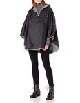 Totes Women's Reversible Rain Poncho, black, One Size