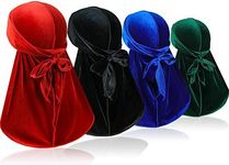 Oumrote 4 Pieces Men Velvet Durag w