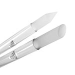 Glass Cuticle Pusher Set of 2 Manicure Nail Care Tools - Bona Fide Beauty Premium Czech Glass 2 Piece Set